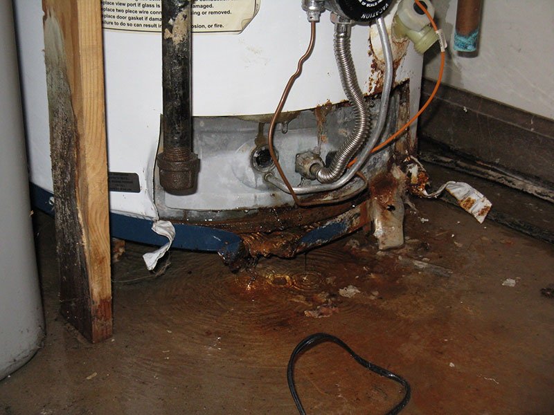 water heater damage